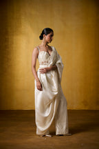 OYSTER BLOUSE WITH MOONFALL SAREE