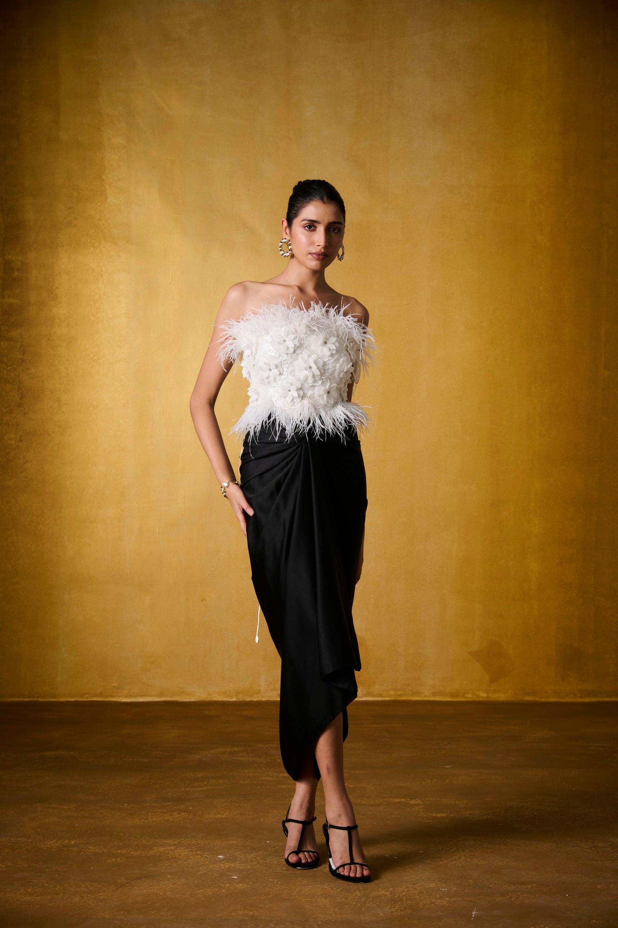 MEHER TOP WITH TWILIGHT KNOTTED SKIRT