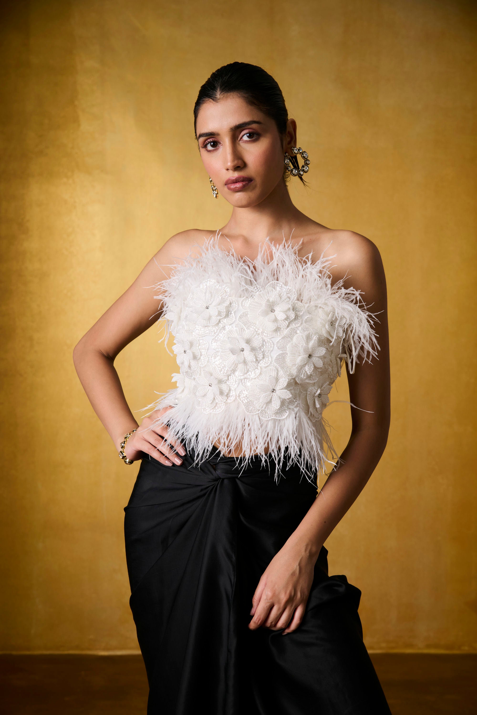 MEHER TOP WITH TWILIGHT KNOTTED SKIRT