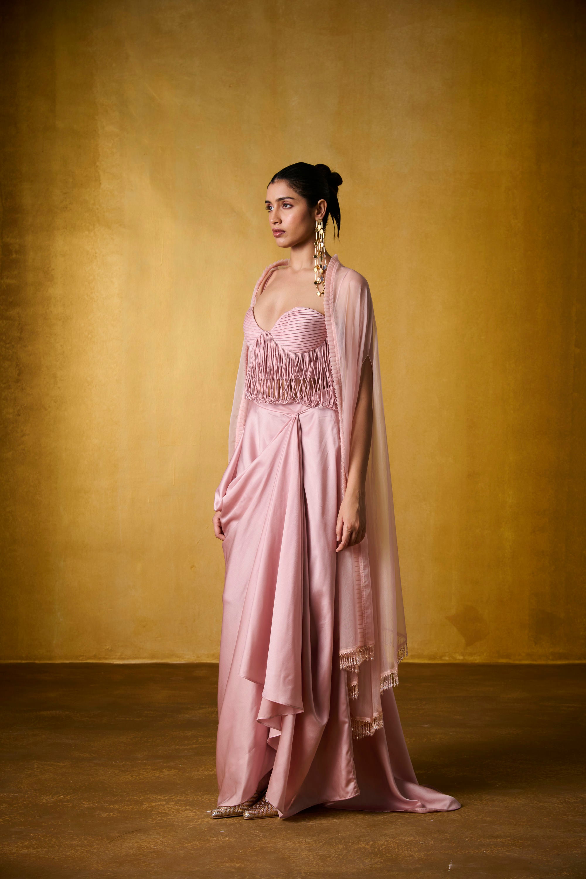 ORLI DRAPED SKIRT SET