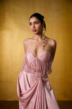 ORLI DRAPED SKIRT SET