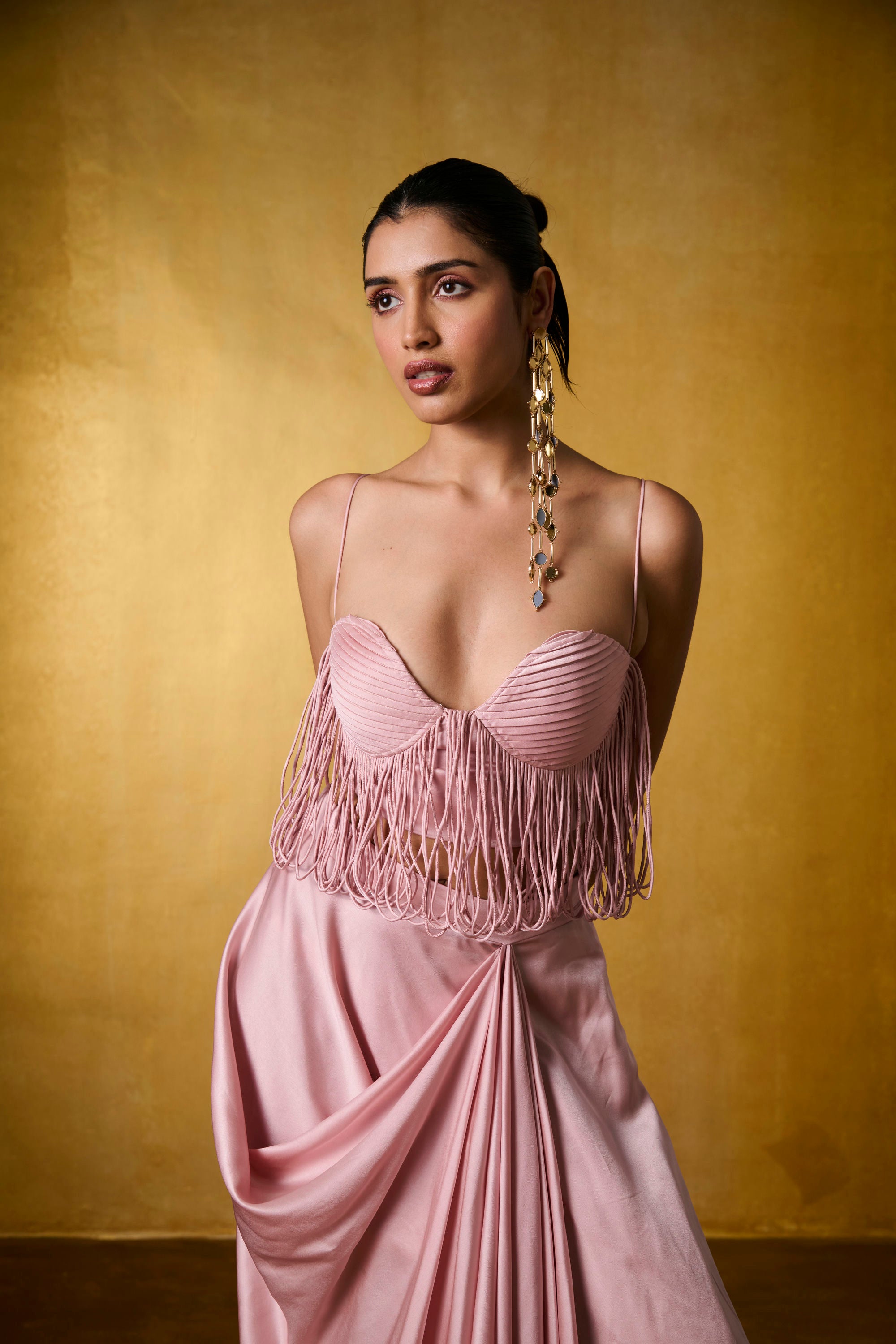 ORLI DRAPED SKIRT SET