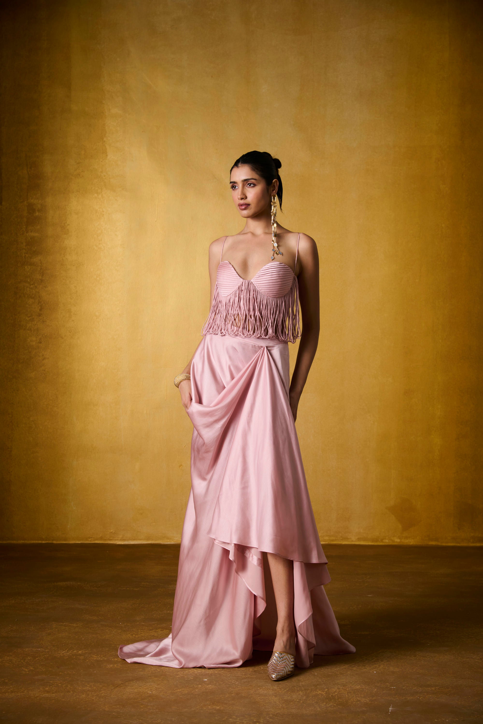 ORLI DRAPED SKIRT SET