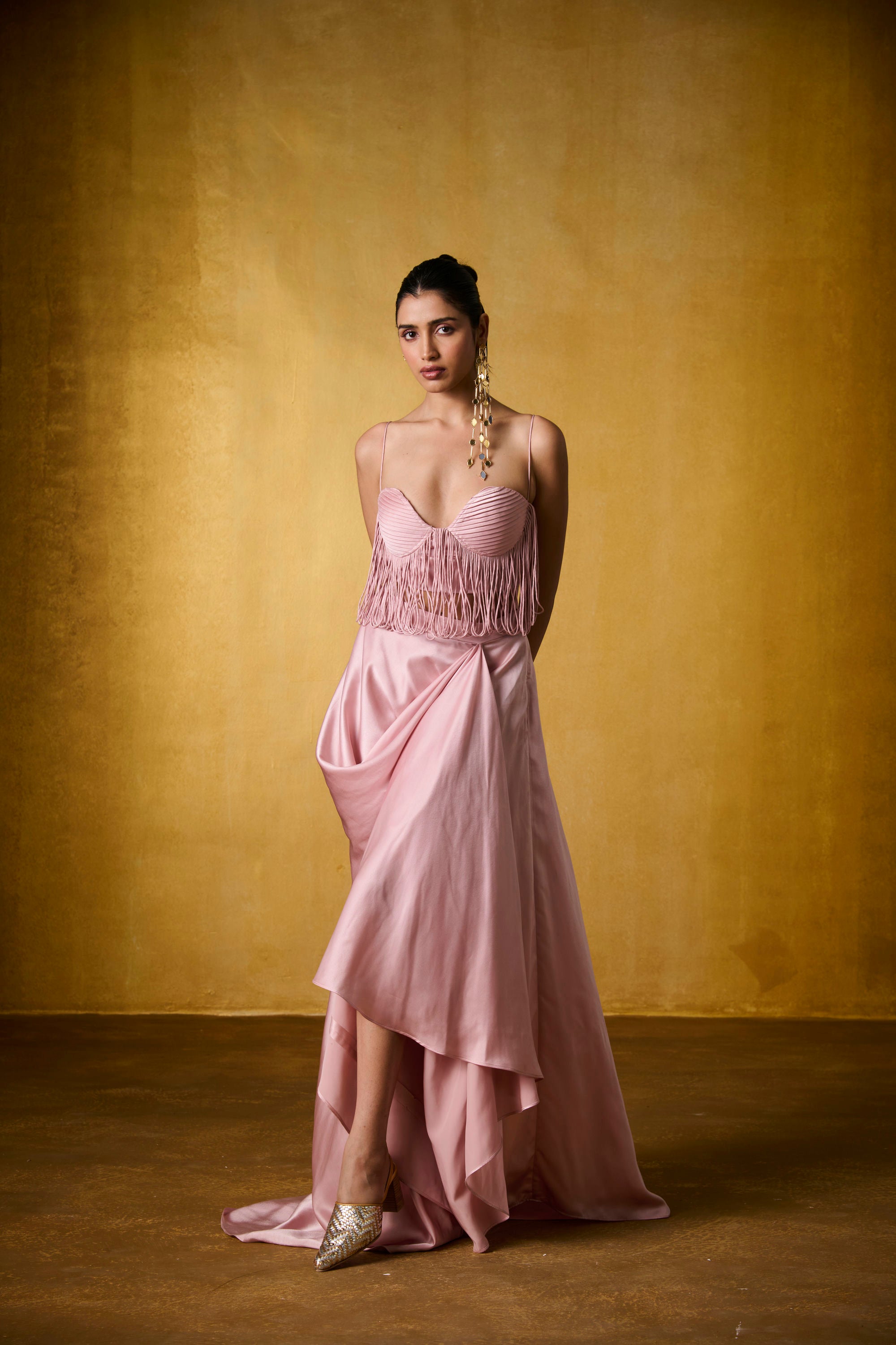 ORLI DRAPED SKIRT SET