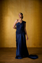 LAYLA CORSET SAREE (NAVY)