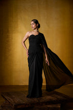 LAYLA CORSET SAREE (BLACK)