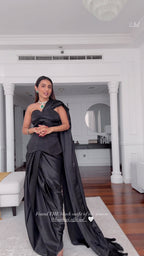 LAYLA CORSET SAREE (BLACK) - MASOOM MINAWALA